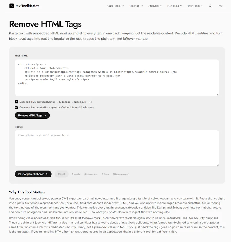 textToolkit.dev screenshot 4