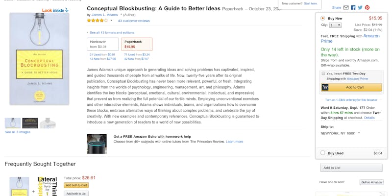 Conceptual Blockbusting: A Guide to Better Ideas media 1