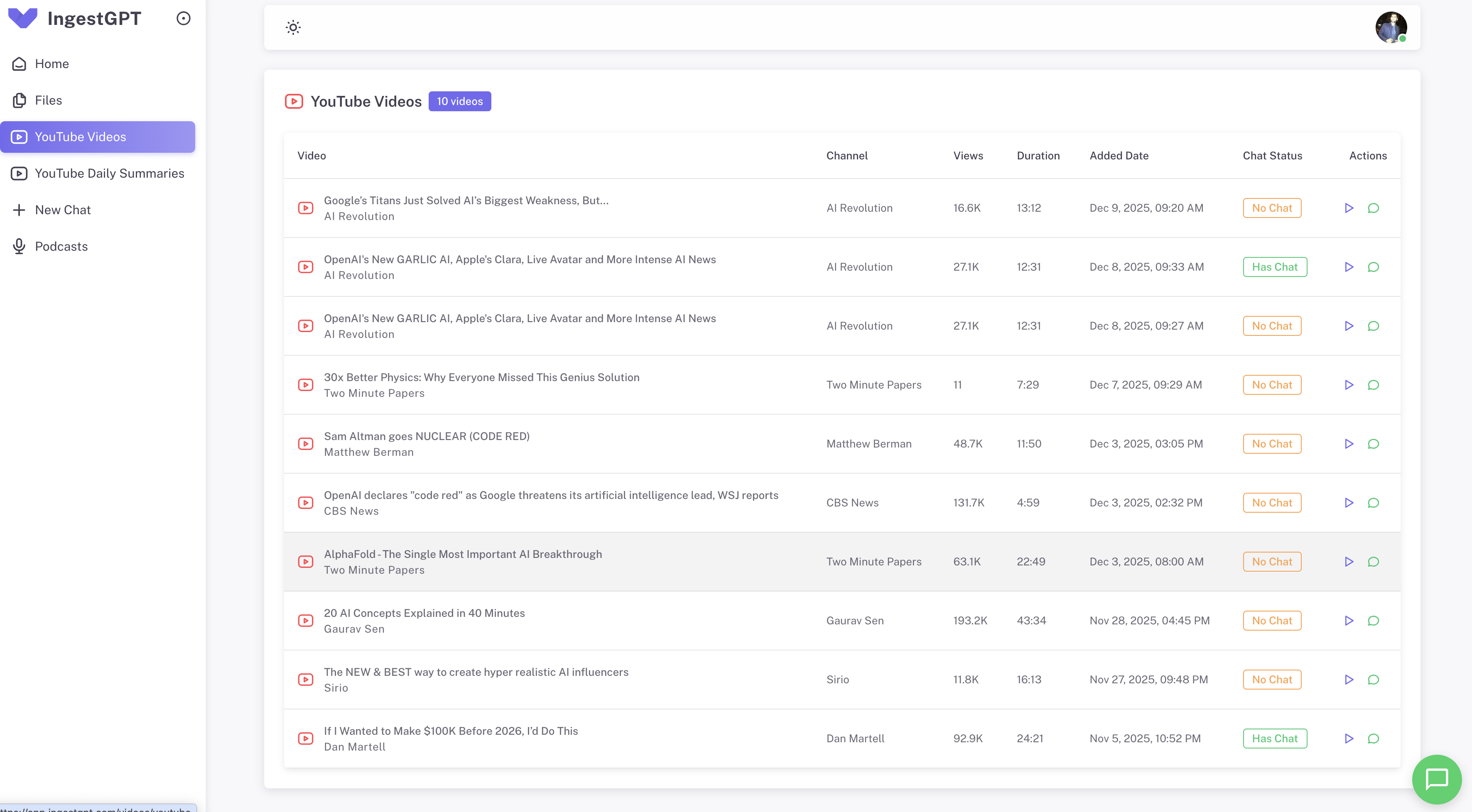 IngestGPT - Screenshot 3 showing product features and functionality