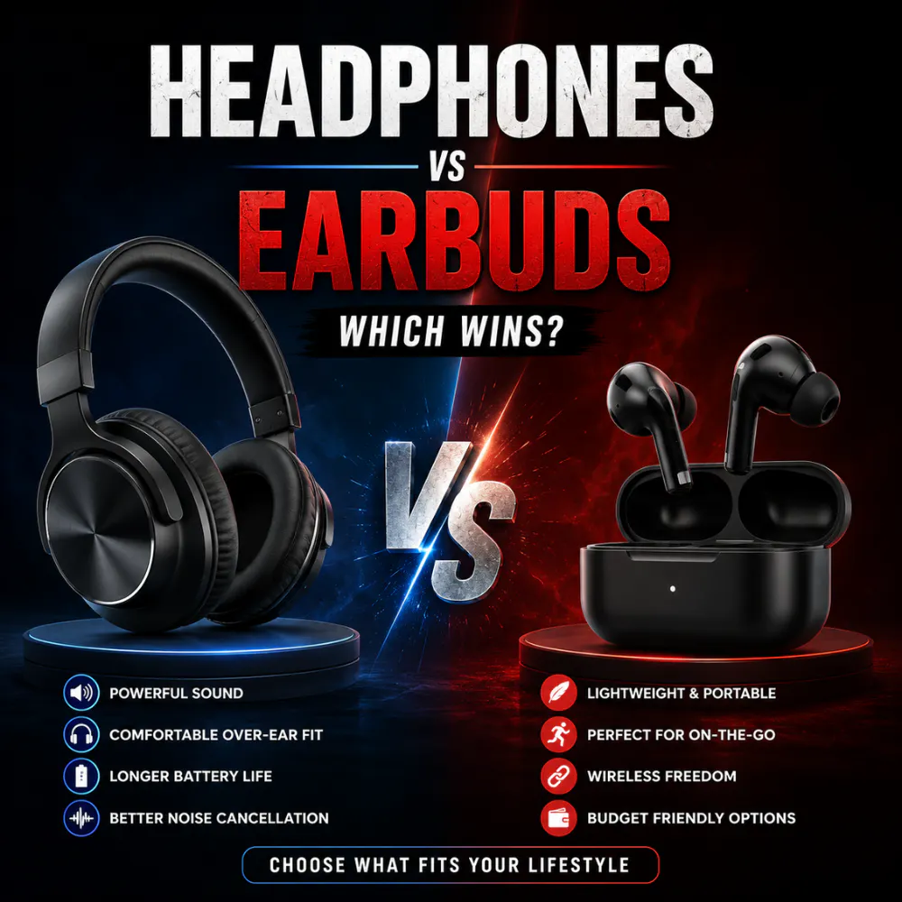 Headphones Vs Earbuds Which Wins. 專案橫幅
