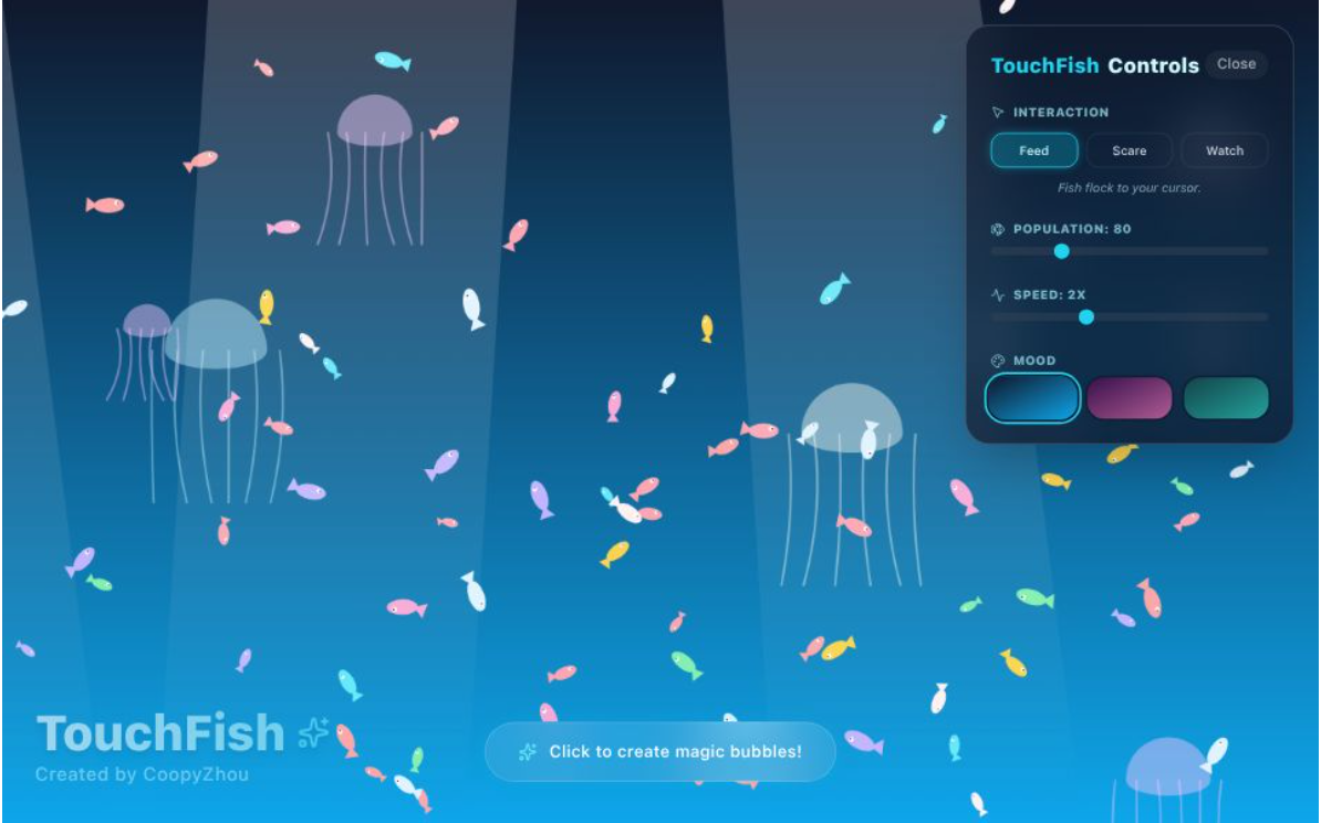 TouchFish - Main product screenshot demonstrating key features and user interface