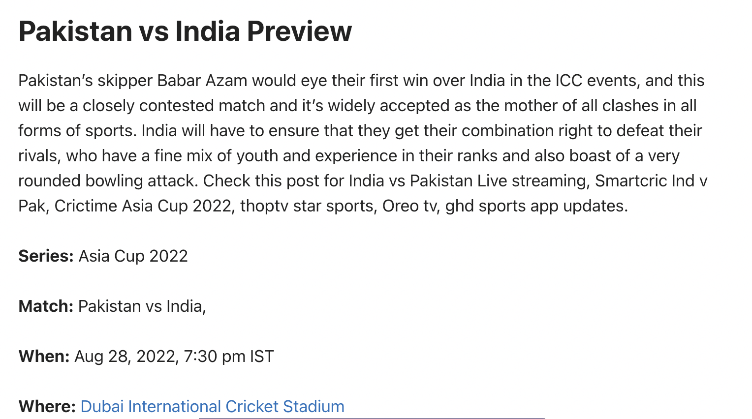 Últimas noticias de Cricket de Mobilecric media 2