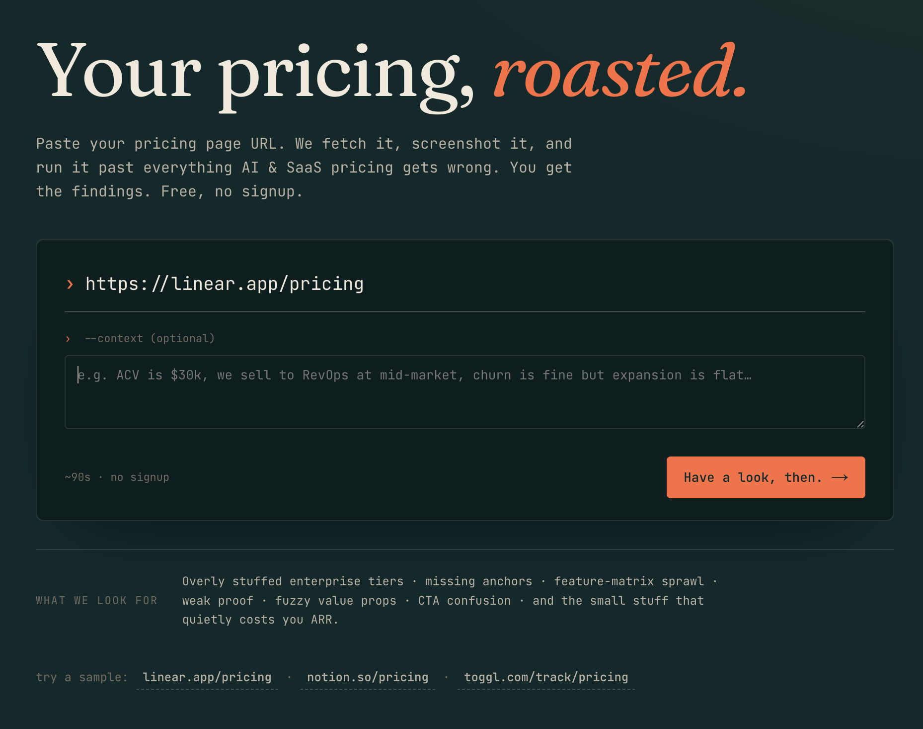 Pricing Roaster gallery image