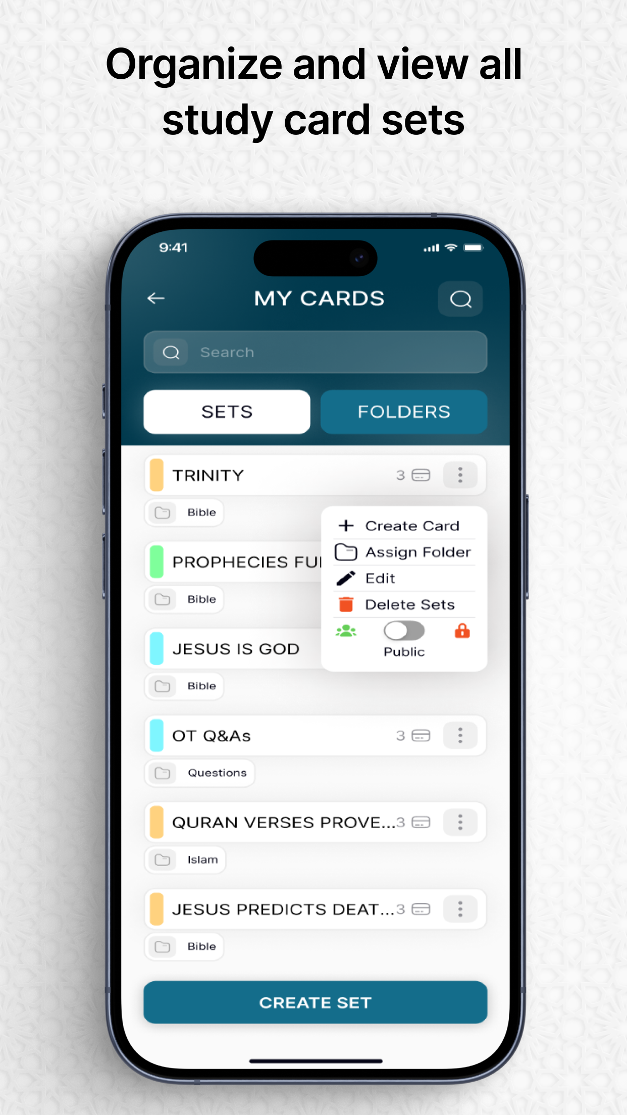 Flashcard della Bibbia e A - Memorizza i versi della Bibbia, difendi la tua fede e studia con AI. media 4