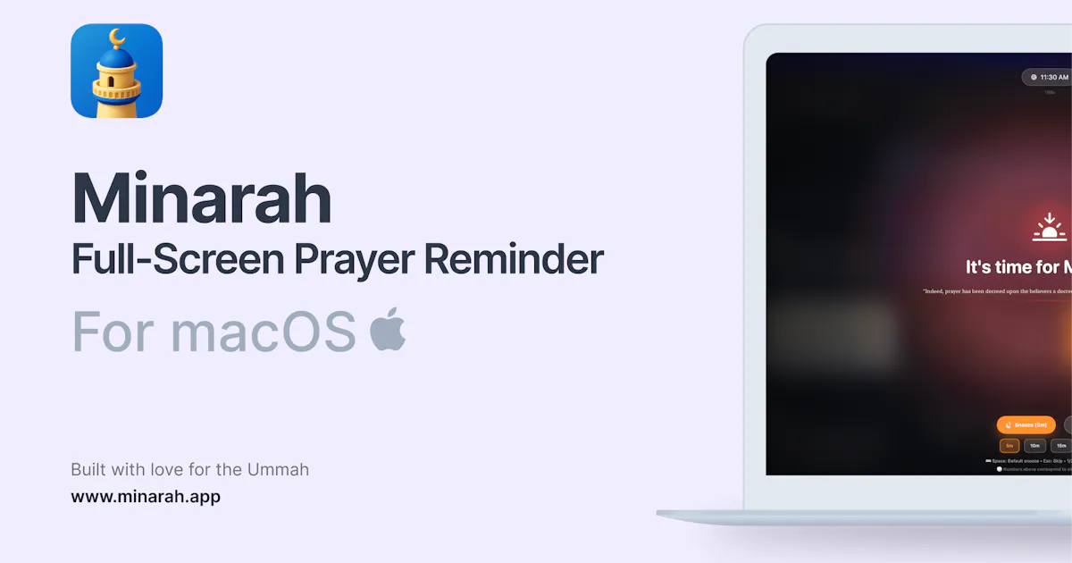 Minarah - Prayer Reminder App