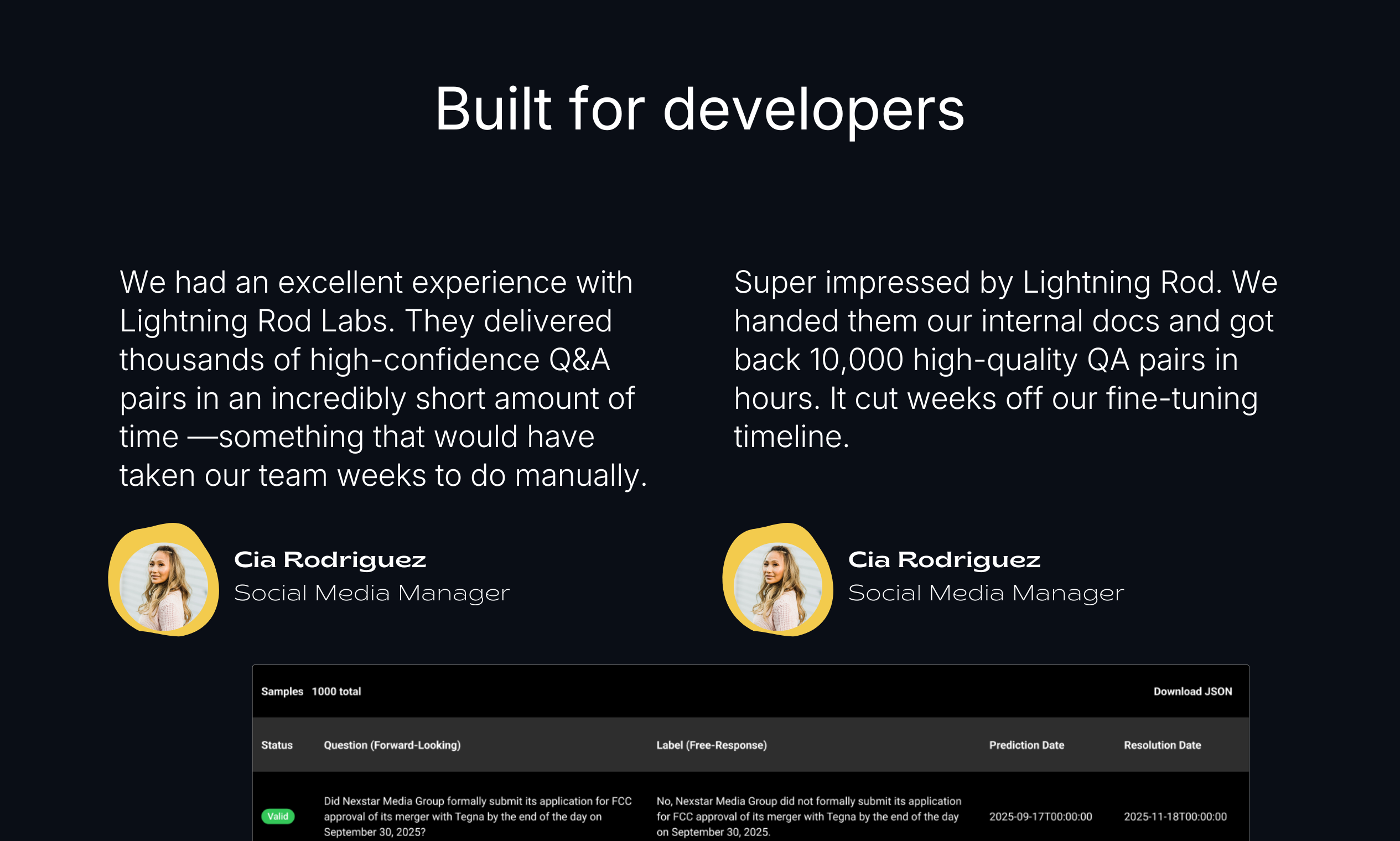 Lightning Rod: Generate training data gallery image