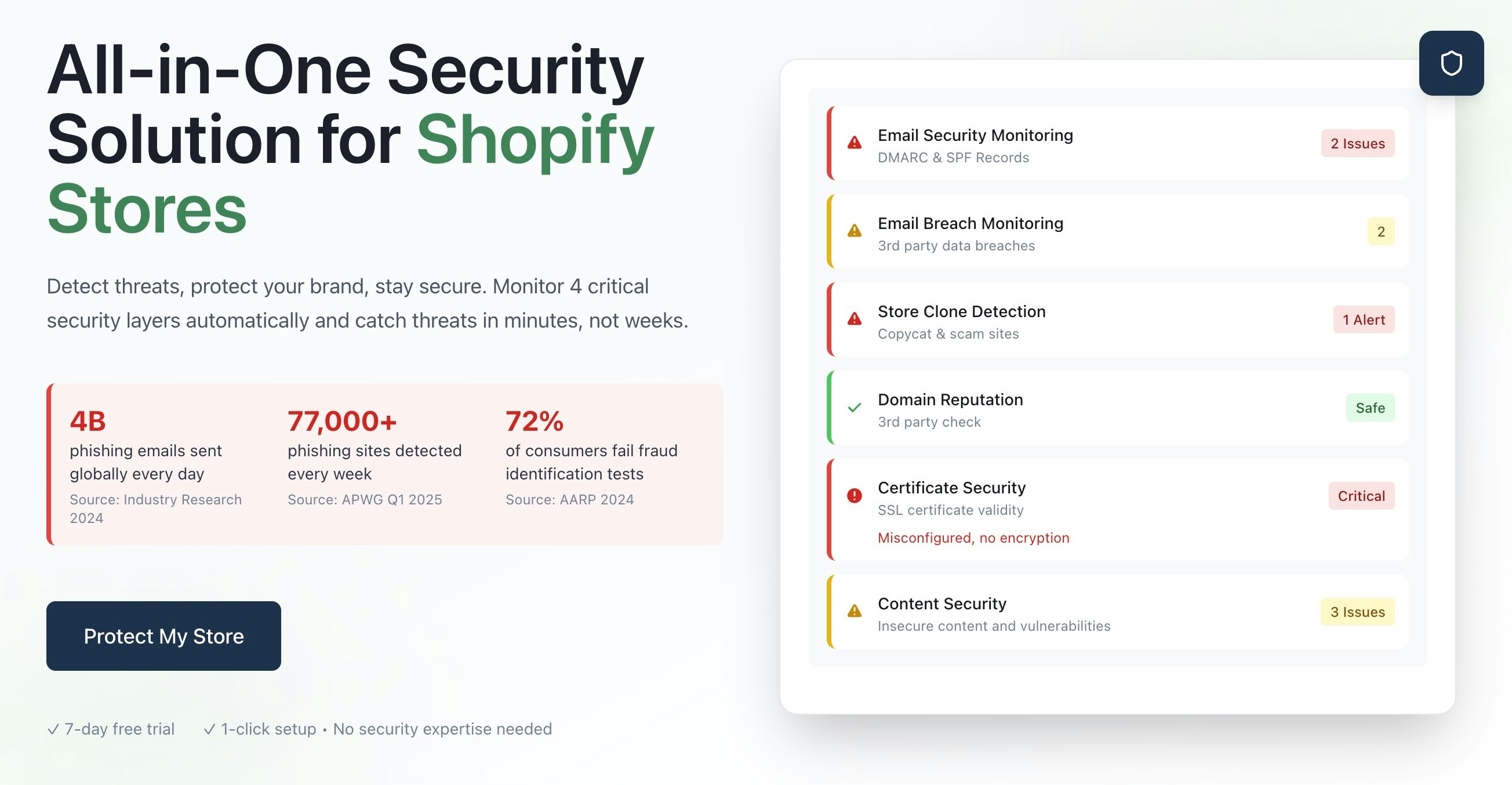 SecurEcommerce - Main screenshot showing features and interface
