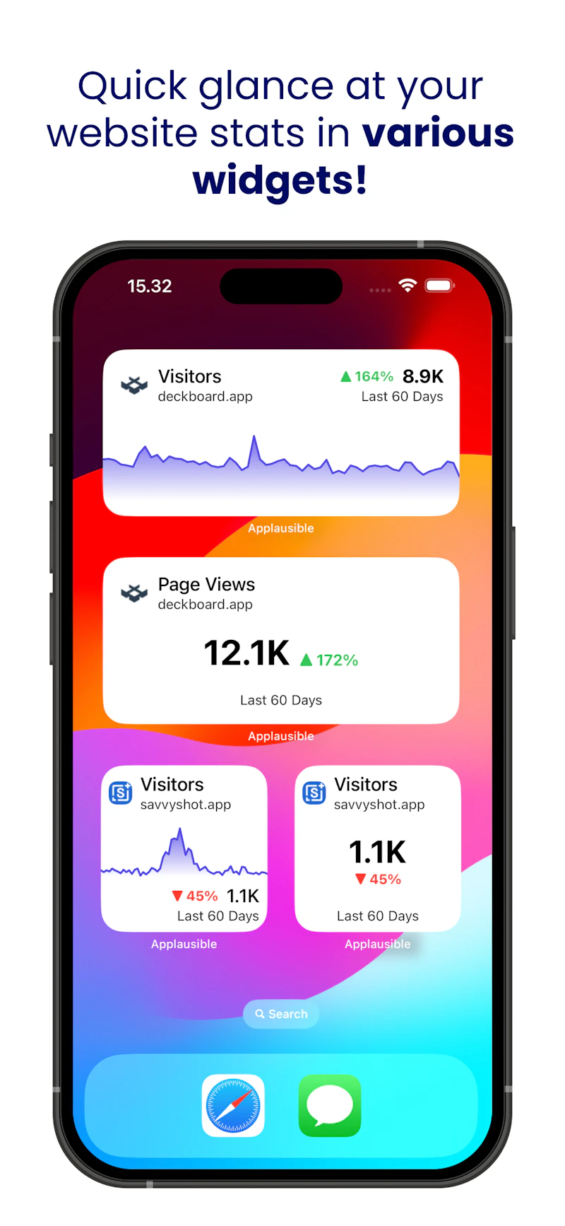 Applausible for Plausible Analytics screenshot 4