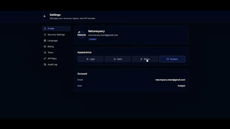 NatureQuery screenshot 1 (video preview)