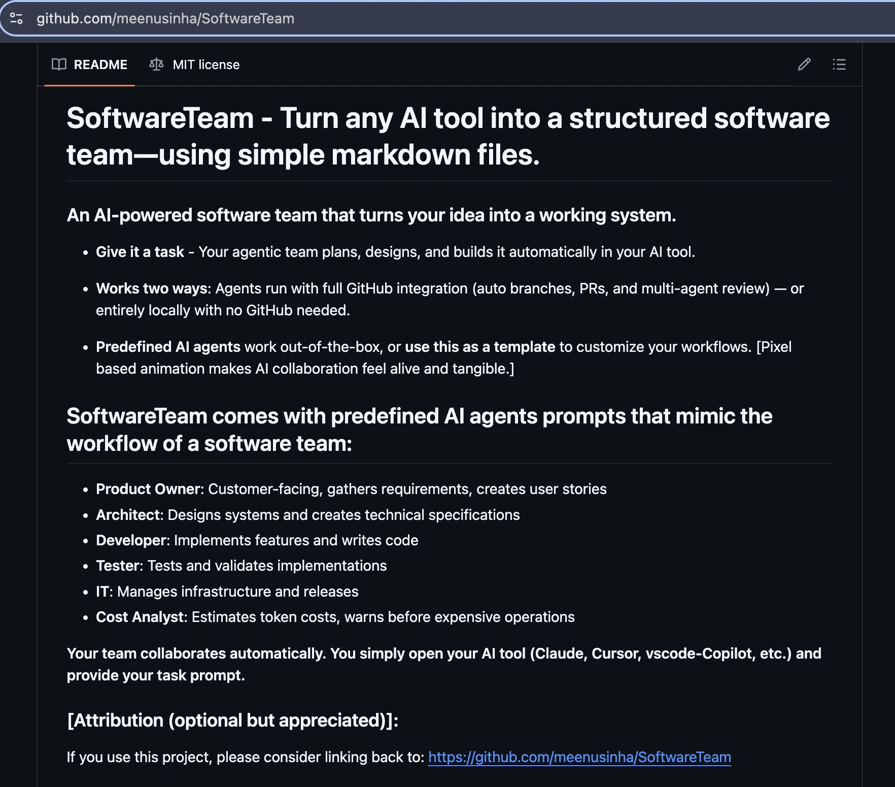 Agentic AI Software Team screenshot 1