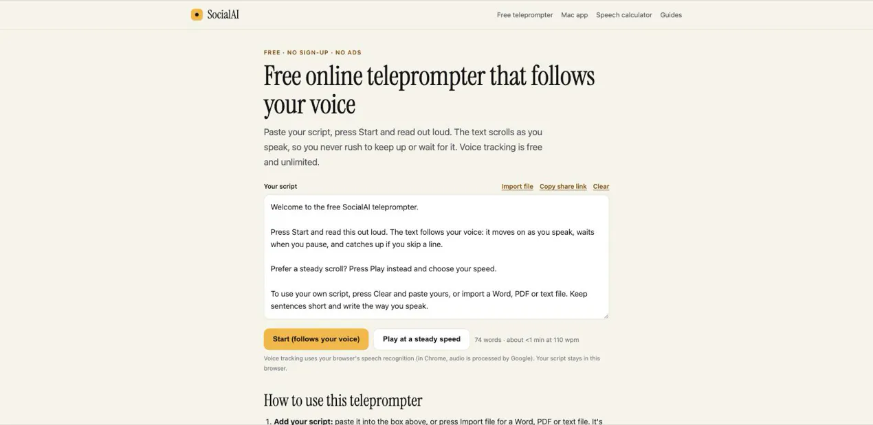 SocialAI Teleprompter gallery image