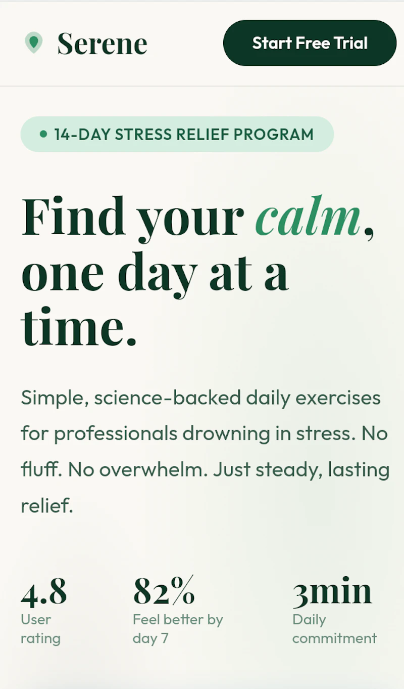 Serene — Calm Your Mind in 14 Days screenshot 1