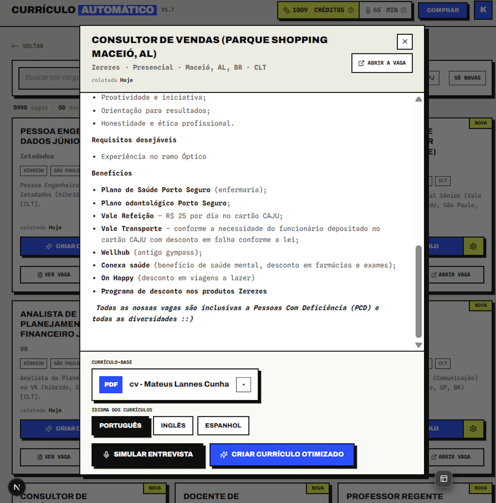 Currículo Automático screenshot 4