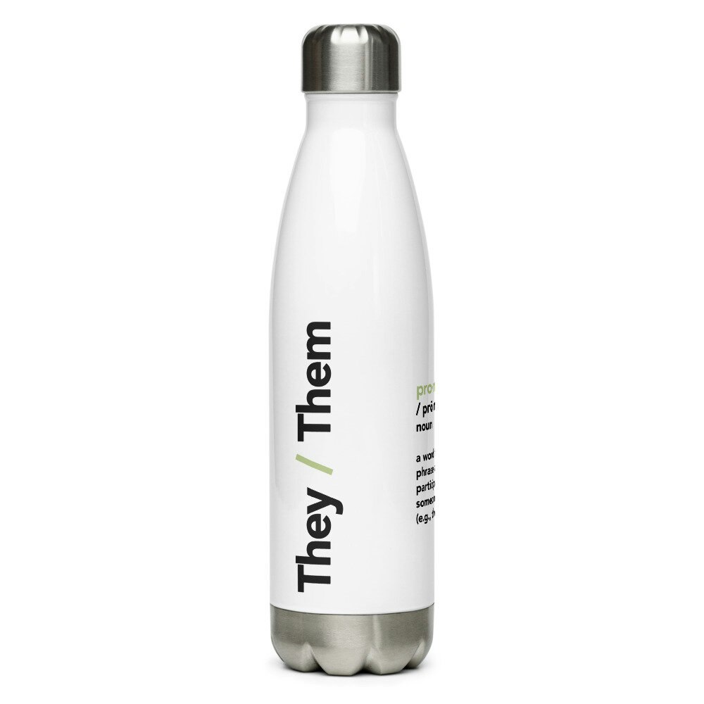 Pronoun Water Bottles gallery image