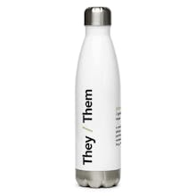 Pronoun Water Bottles gallery image
