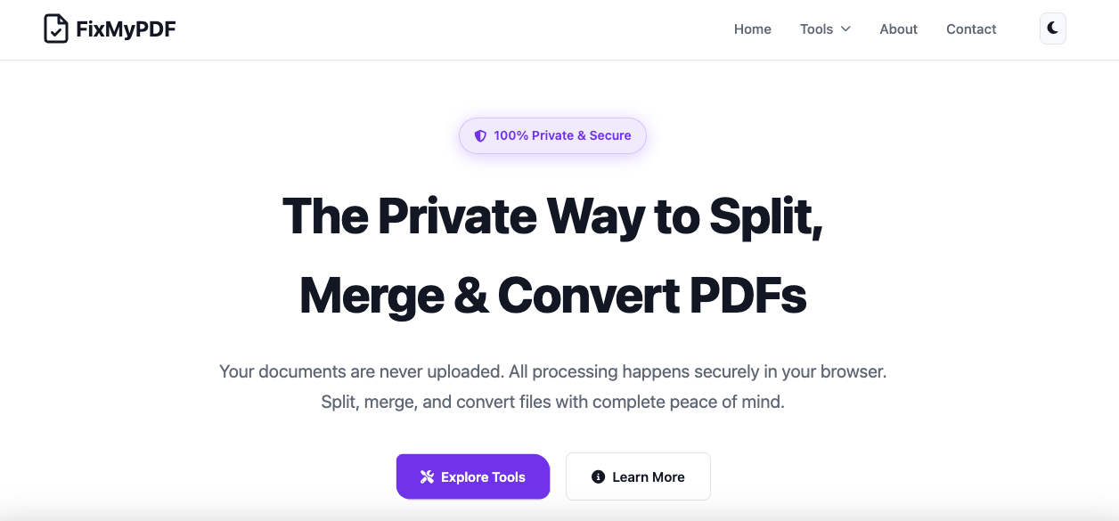FixMyPDF – No Uploads, No Limits gallery image