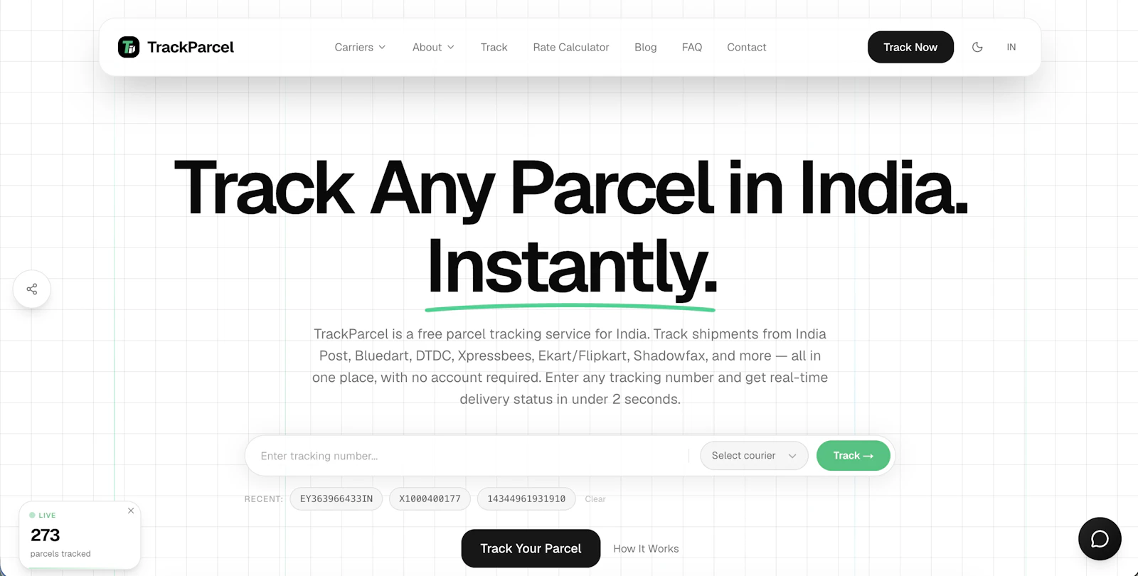 TrackParcel screenshot 1