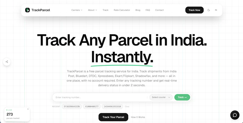 TrackParcel screenshot 1