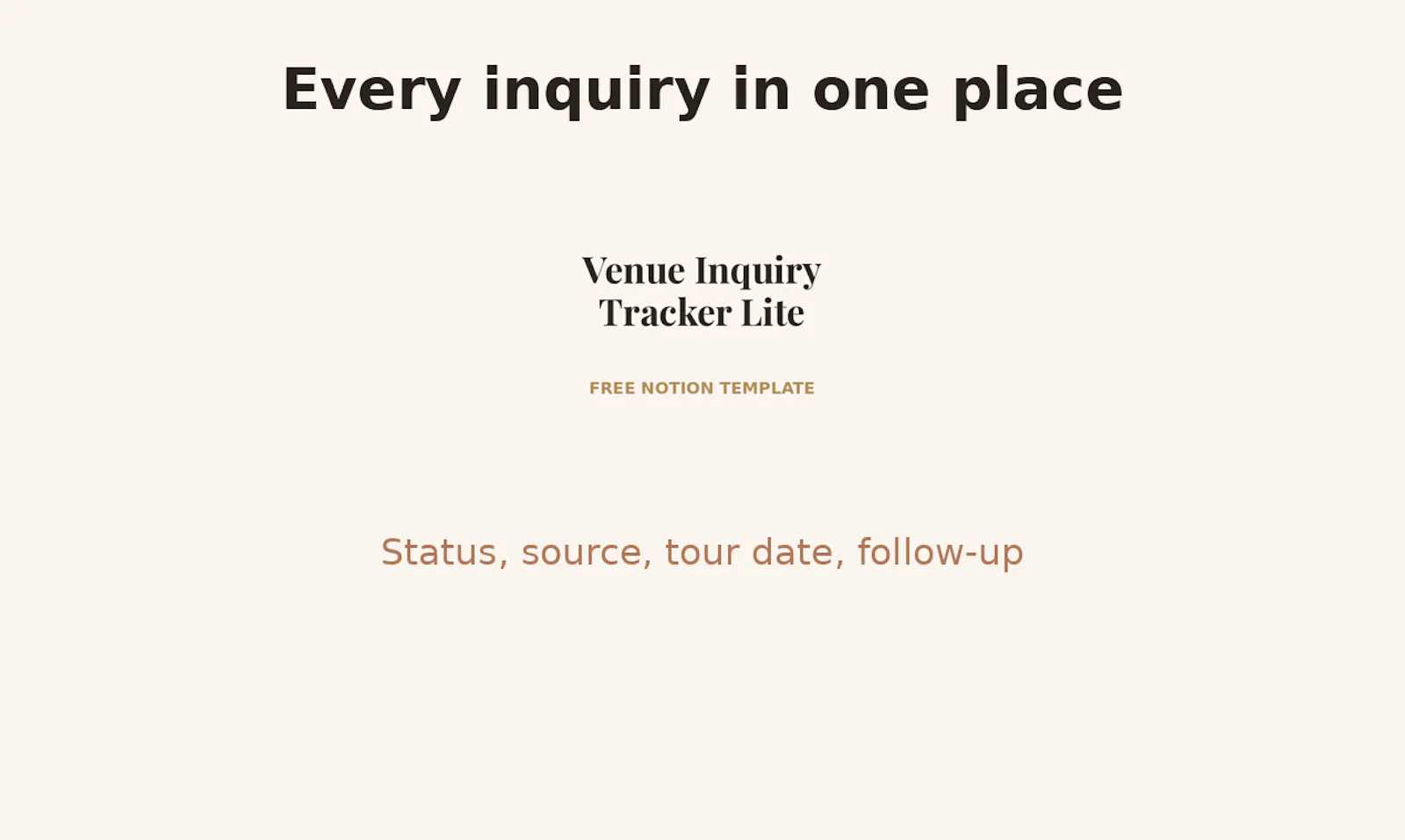 Venue Inquiry Tracker Lite screenshot 2