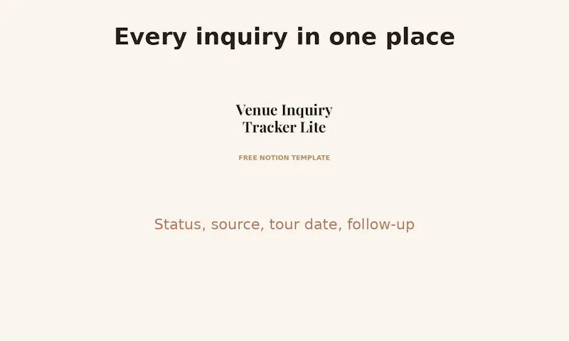 Venue Inquiry Tracker Lite screenshot 2