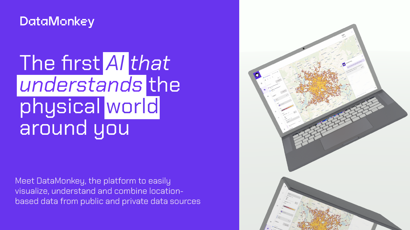 startuptile DataMonkey-Your GeoAI to combine in-house with public map-based data