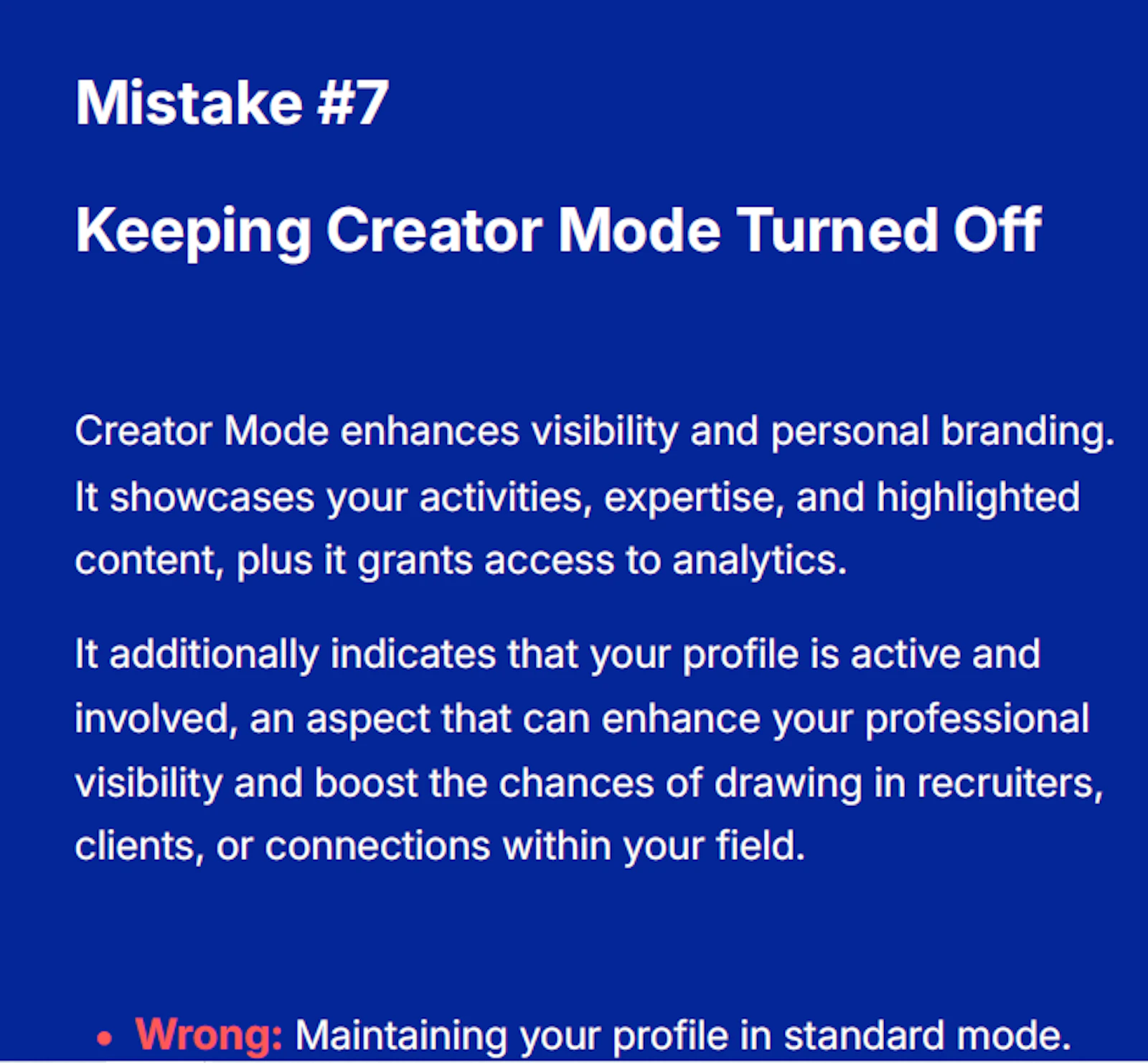 10 LinkedIn Mistakes Guide screenshot 3