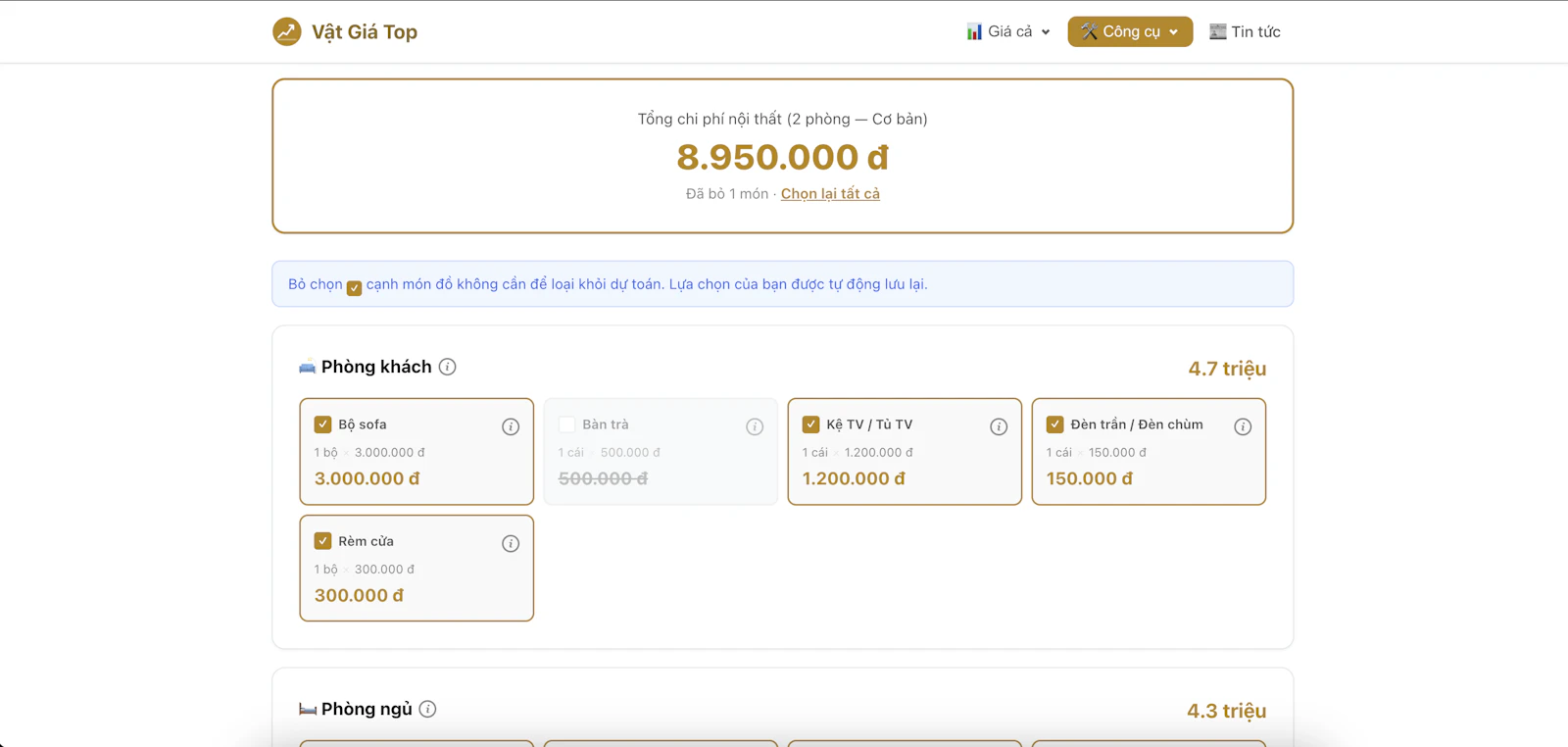 Vatgiatop screenshot 5