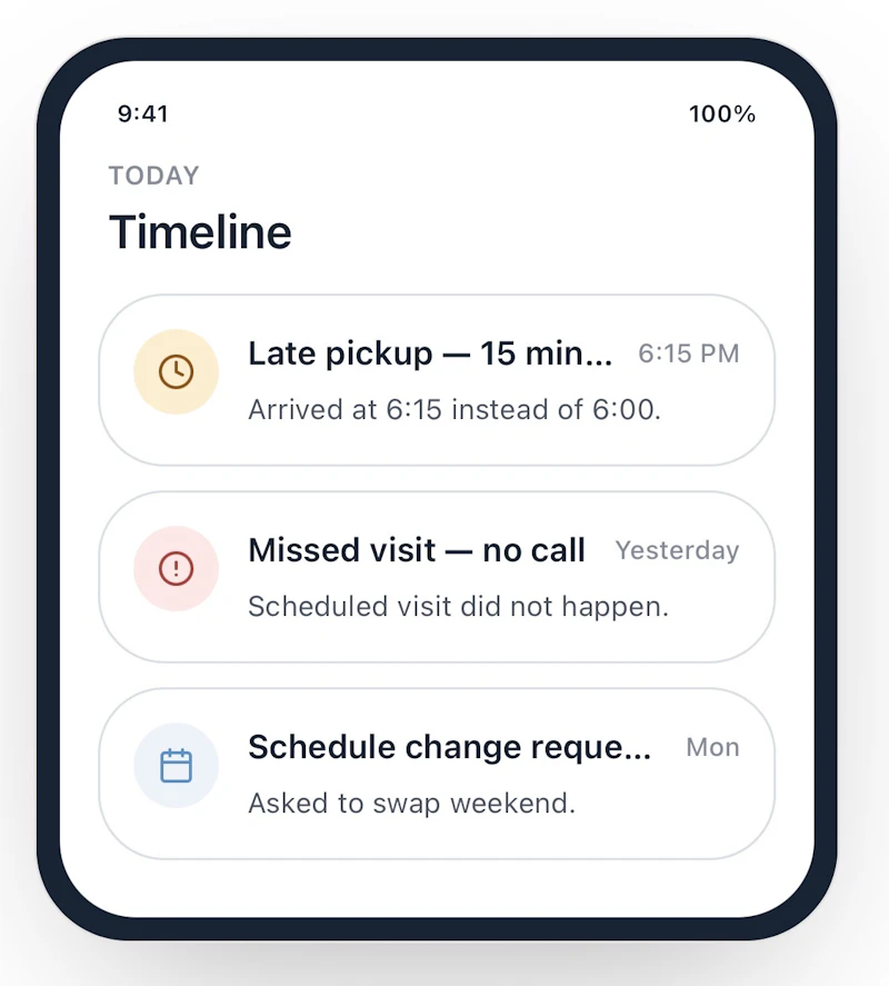     FamilyTrack — Court-Ready Timeline screenshot 3