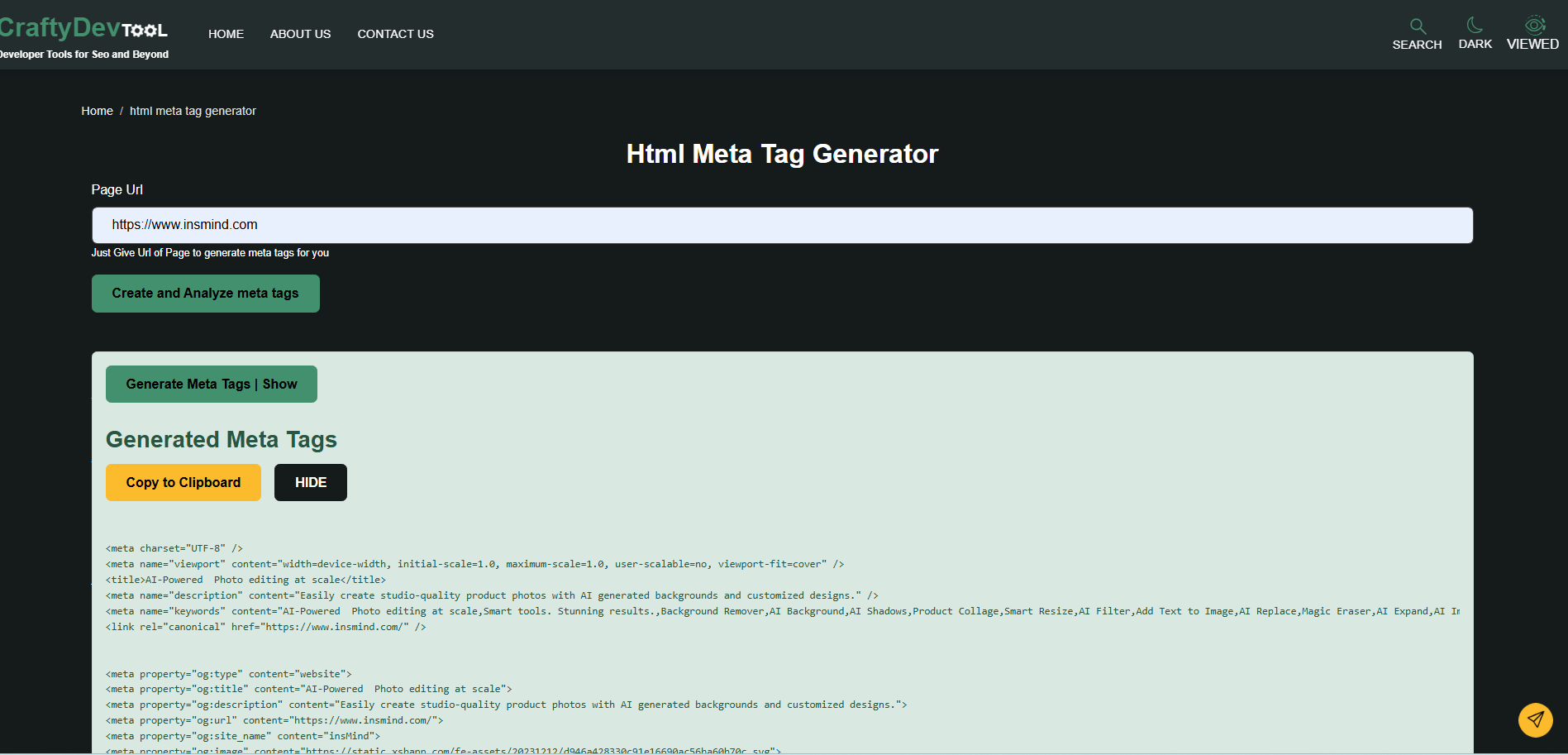 Website Analyse html meta tags generator - Analyse and html meta tags generator media 1
