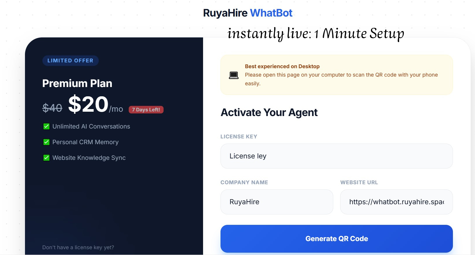WhatBot - Screenshot 2 showing product features and functionality