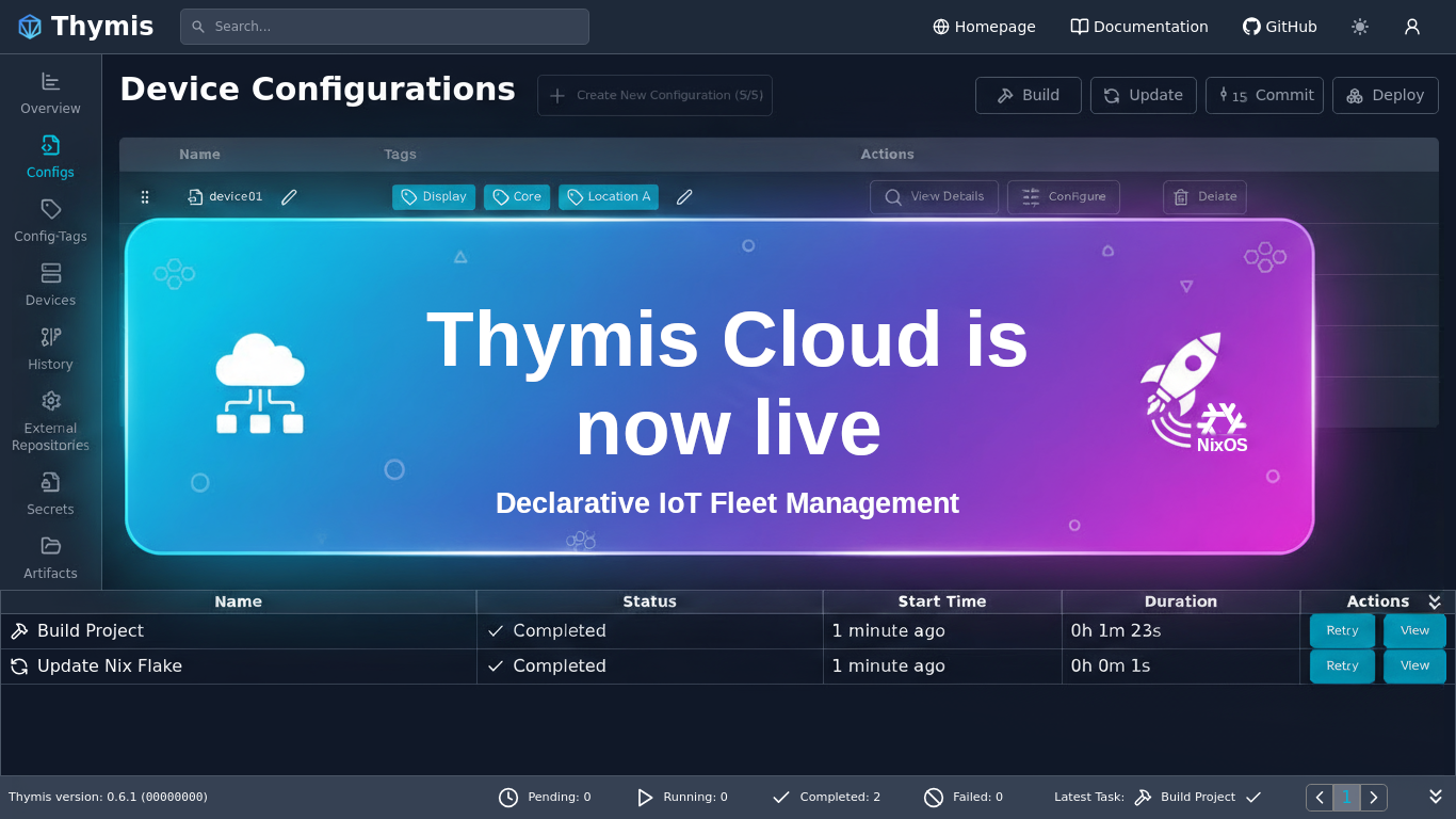 Thymide (cloud open source) - Gestione della flotta IoT dichiarativa con Nixos media 1