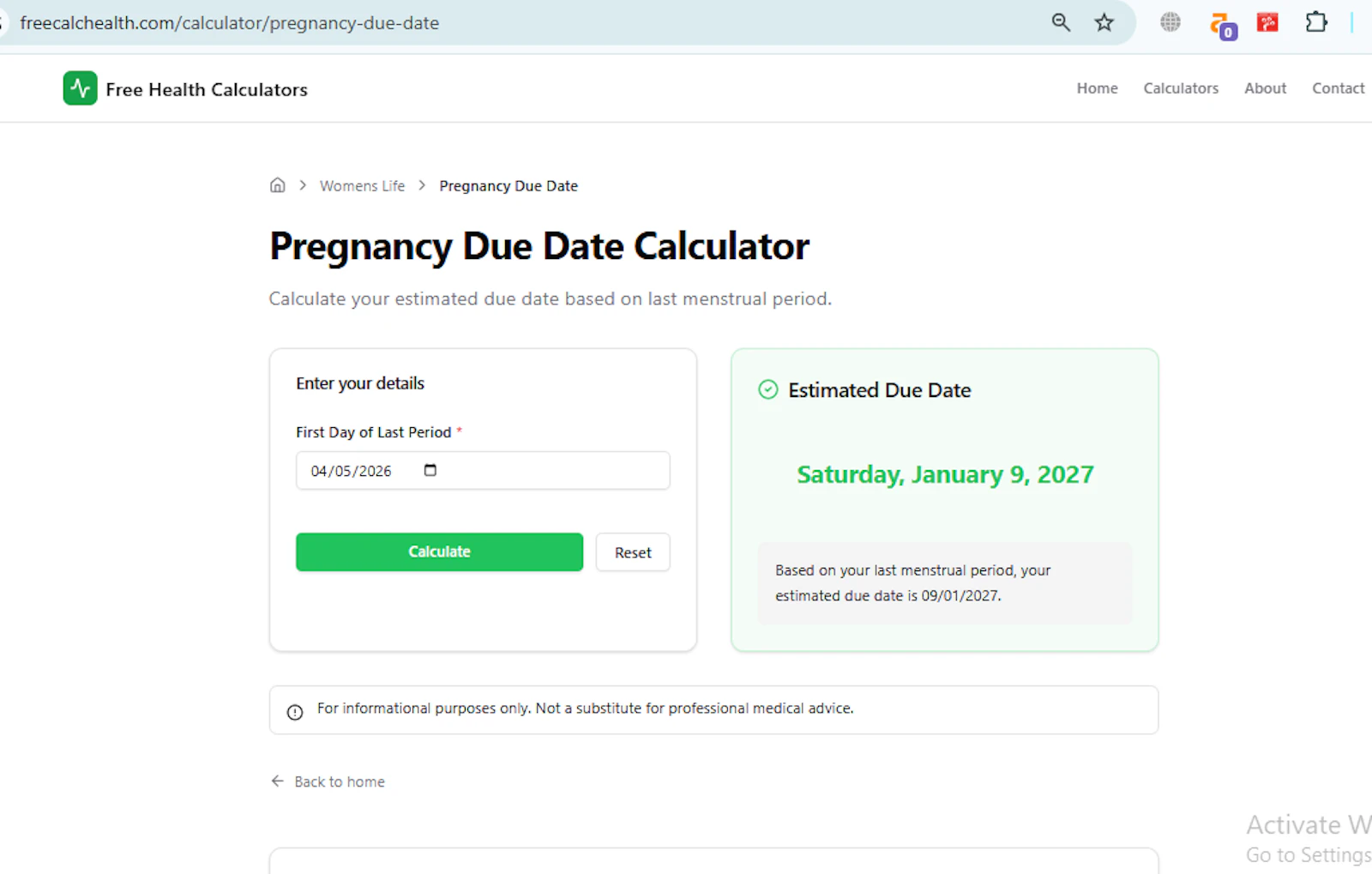 FreeCalcHealth screenshot 4