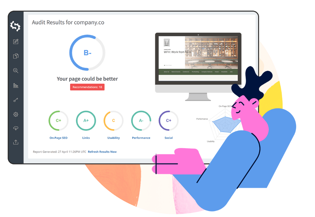 وسائط Seoptimer - تحليل مواقع الويب باستخدام أداة تدقيق وتقارير SEO مجانية 2