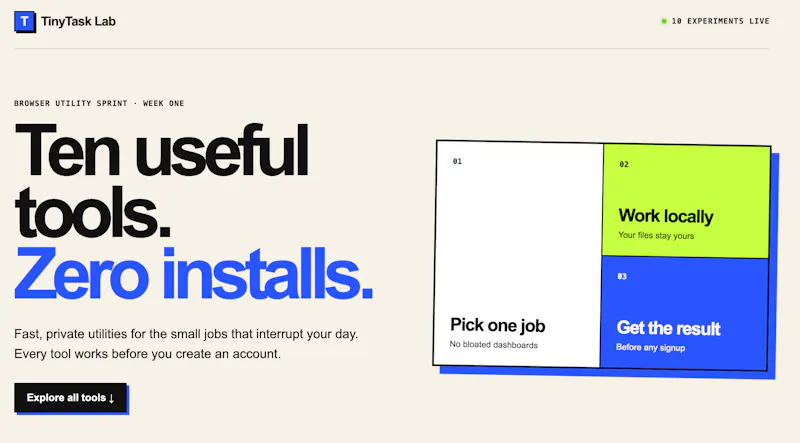 TinyTask Lab screenshot 1