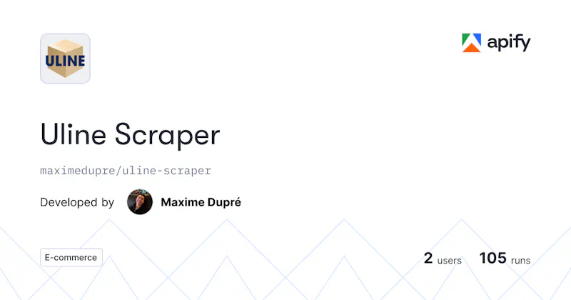 Uline Scraper screenshot 1