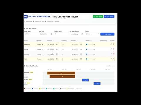 simple Gantt chart app gallery image