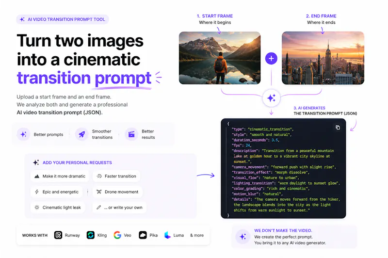 AI Video Transition Prompts screenshot 1