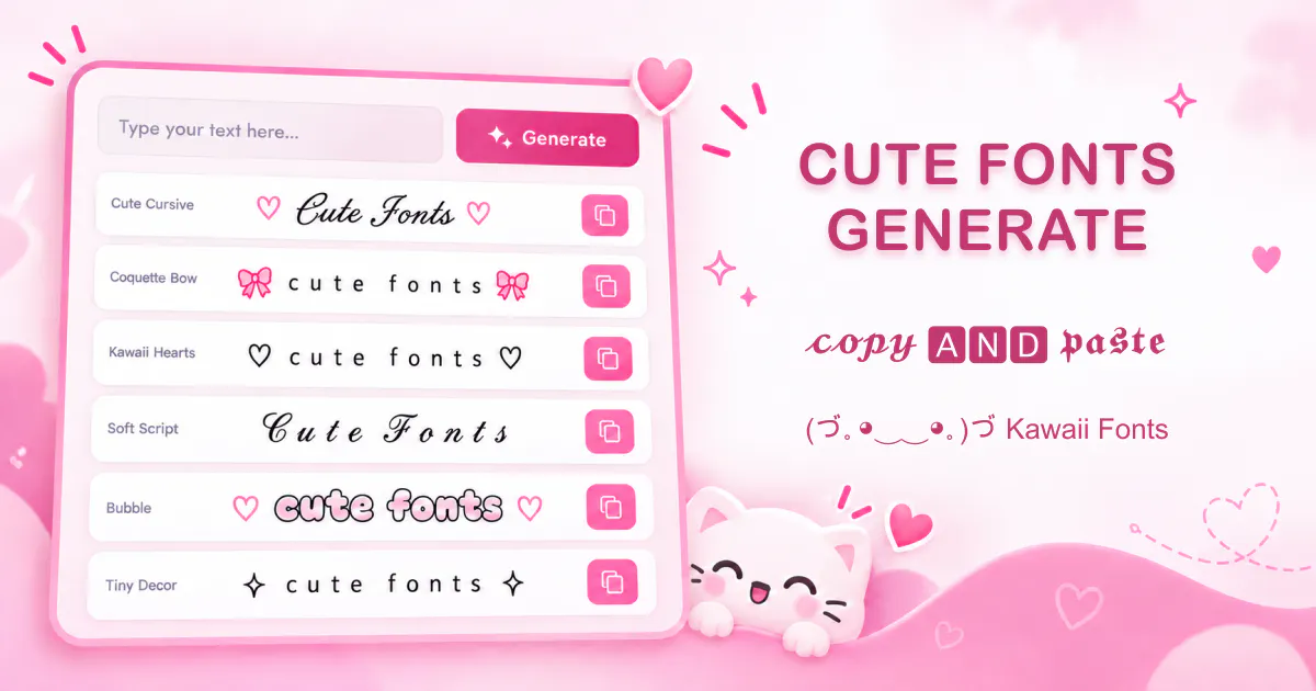 Cute Fonts Generator gallery image