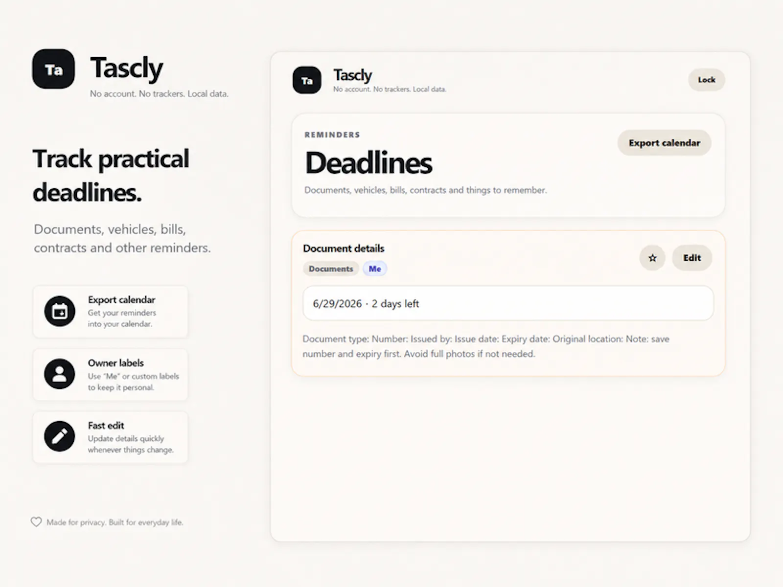 Tascly screenshot 2