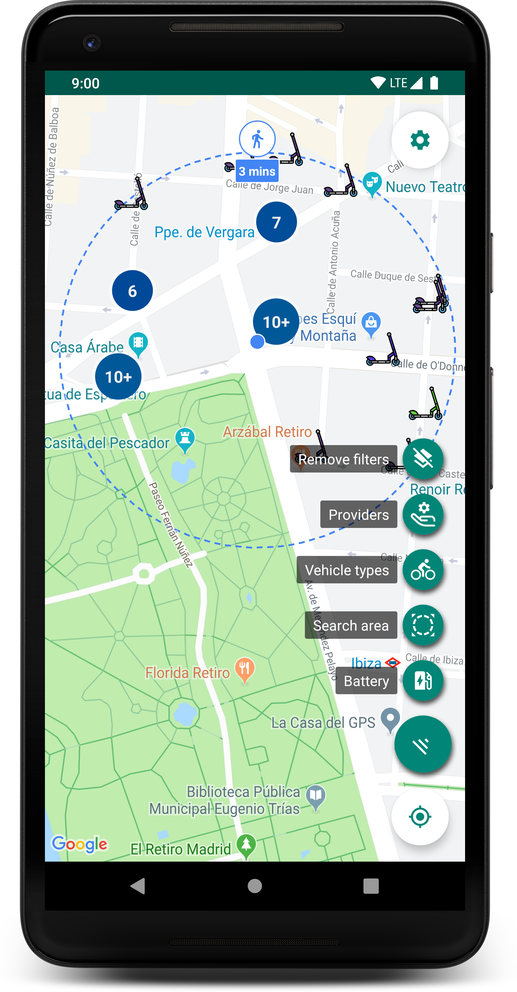 eTrik: electric scooters & bikes map gallery image