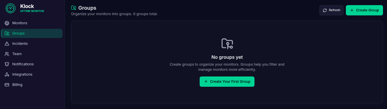Klock - Uptime Monitor gallery image