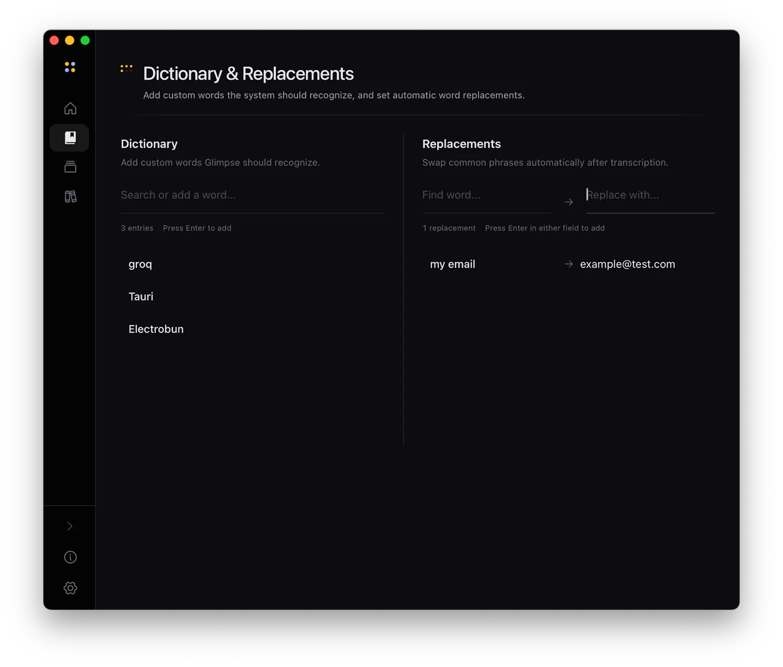 Glimpse 1.0 screenshot 2