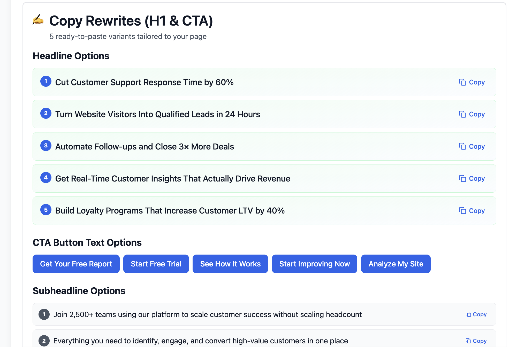 Conviora | AI Website Analyzer gallery image