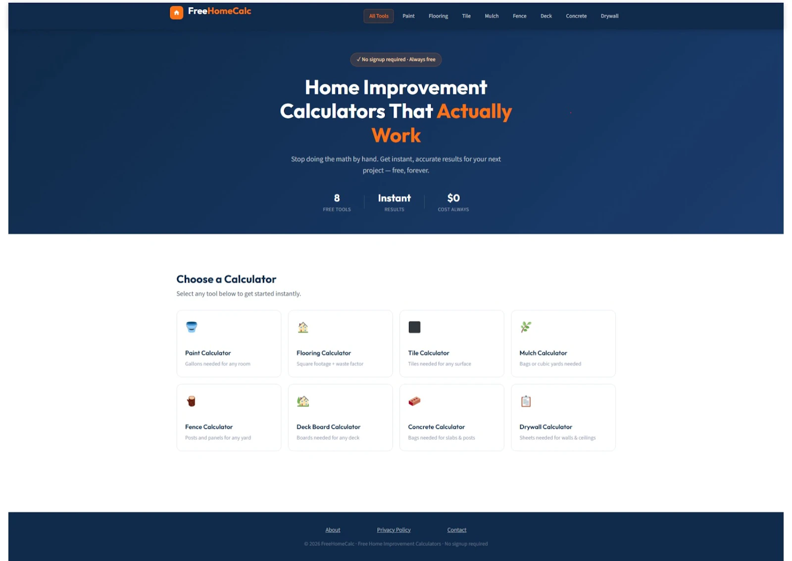 FreeHomeCalc screenshot 1