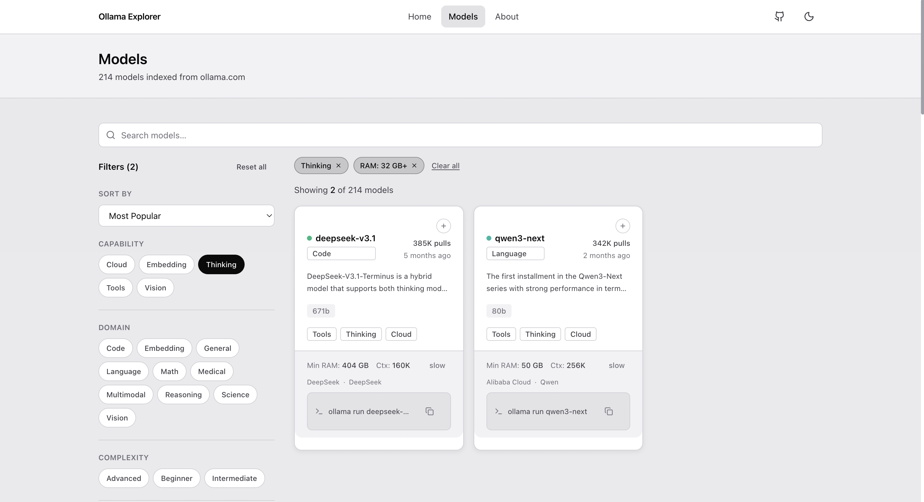 Ollama Explorer - Screenshot 2 showing product features and functionality