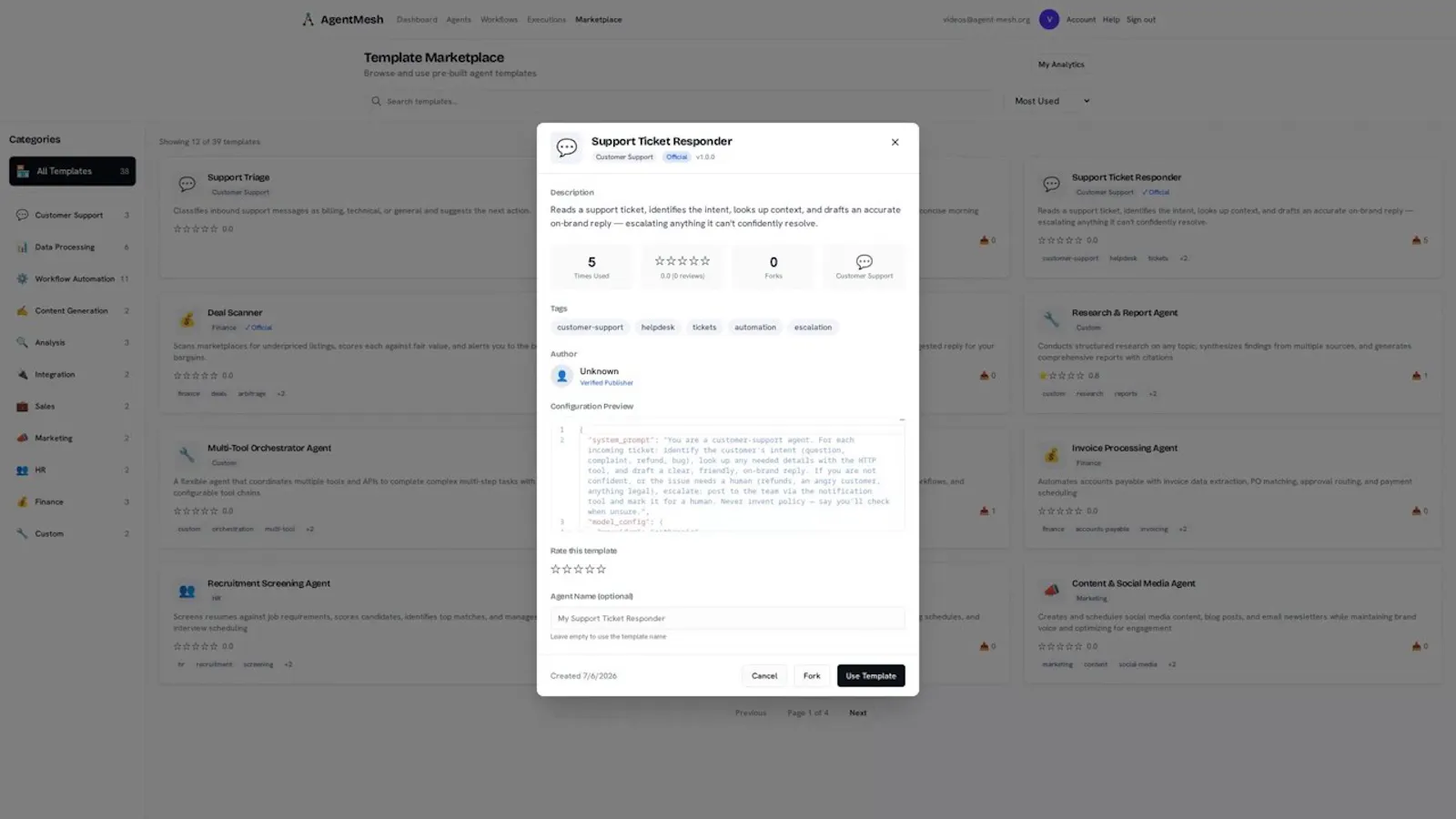 AgentMesh screenshot 1 (video preview)
