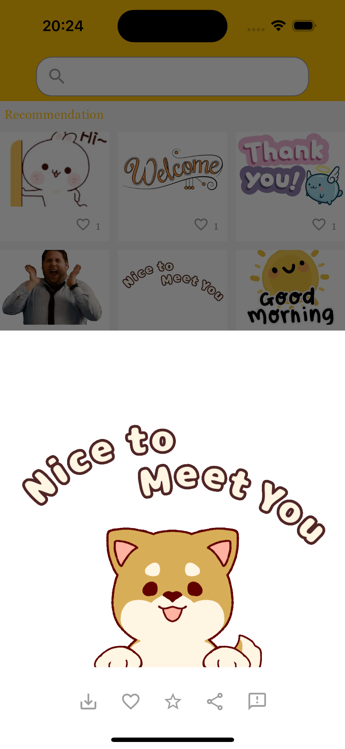 Pegatina de chat media 2