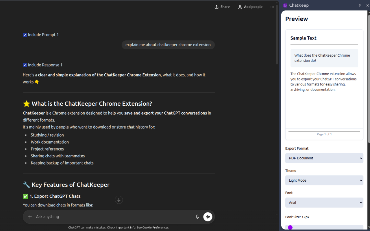 Chatkeeper - Screenshot 2 showing product features and functionality