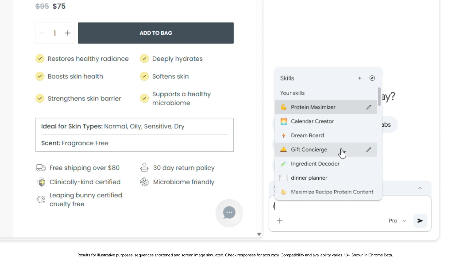 Google Chrome Skills screenshot 2