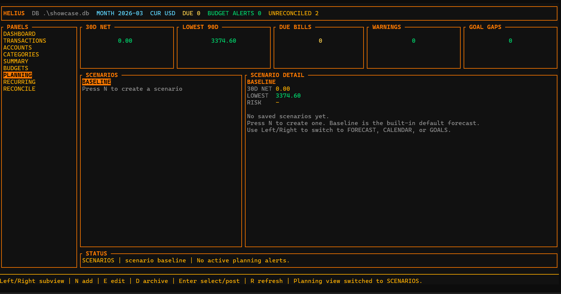 Helius: Local Personal Finance Tracker gallery image
